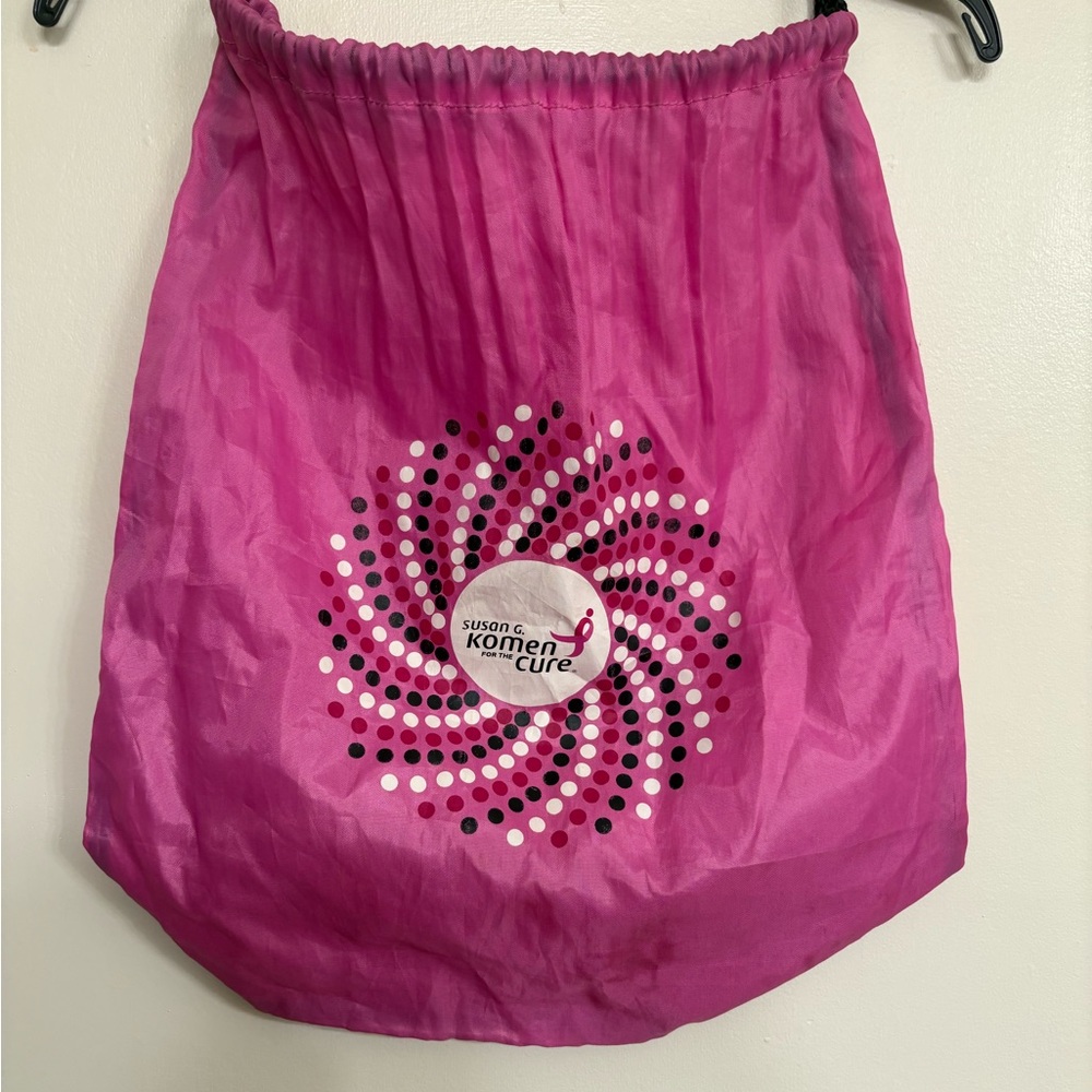 Susan g Komen for the Cure pink drawstring bag